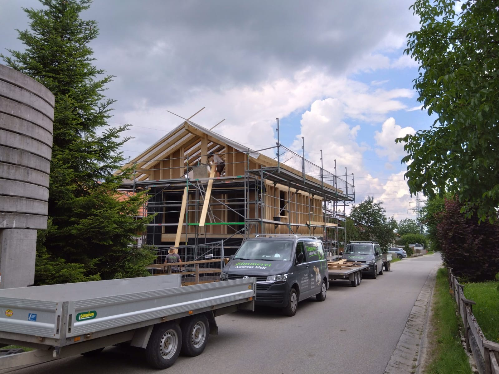 Neubau eines Einfamilienhauses in Vollholzbauweise